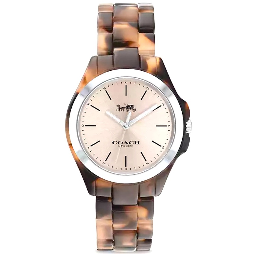 New!! Coach Pink Tortoise bracelet watch